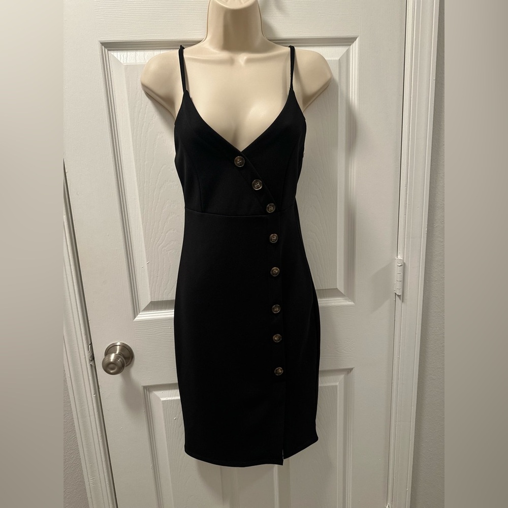 Fashion Nova Black Sheath Midi Dress